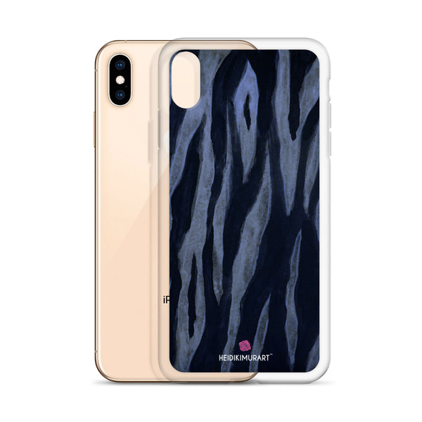 Blue Tiger Striped iPhone Case