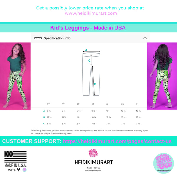 Solid Black Color Kid's Leggings, Premium Fashion Tights For Boys & Girls-Made in USA/EU/MX - Heidikimurart Limited 