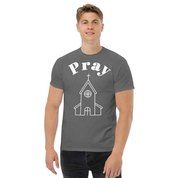 Christian Men's Classic Tee, Christian Prayer Pray 100% Cotton T-Shirt For Sunday Church Goers (US Size: S-5XL)
