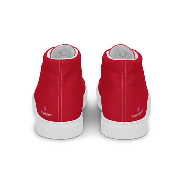 Red Men's High Tops, Men’s high top canvas shoes
