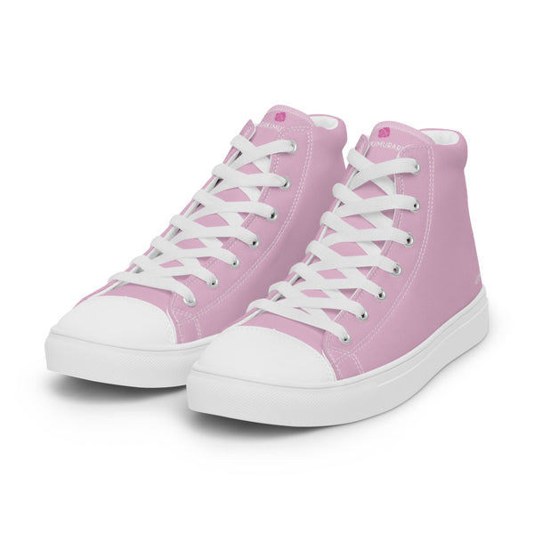 Pale Pink Men's Sneakers, Best Designer Solid Color Designer Premium Tennis Shoes For Men