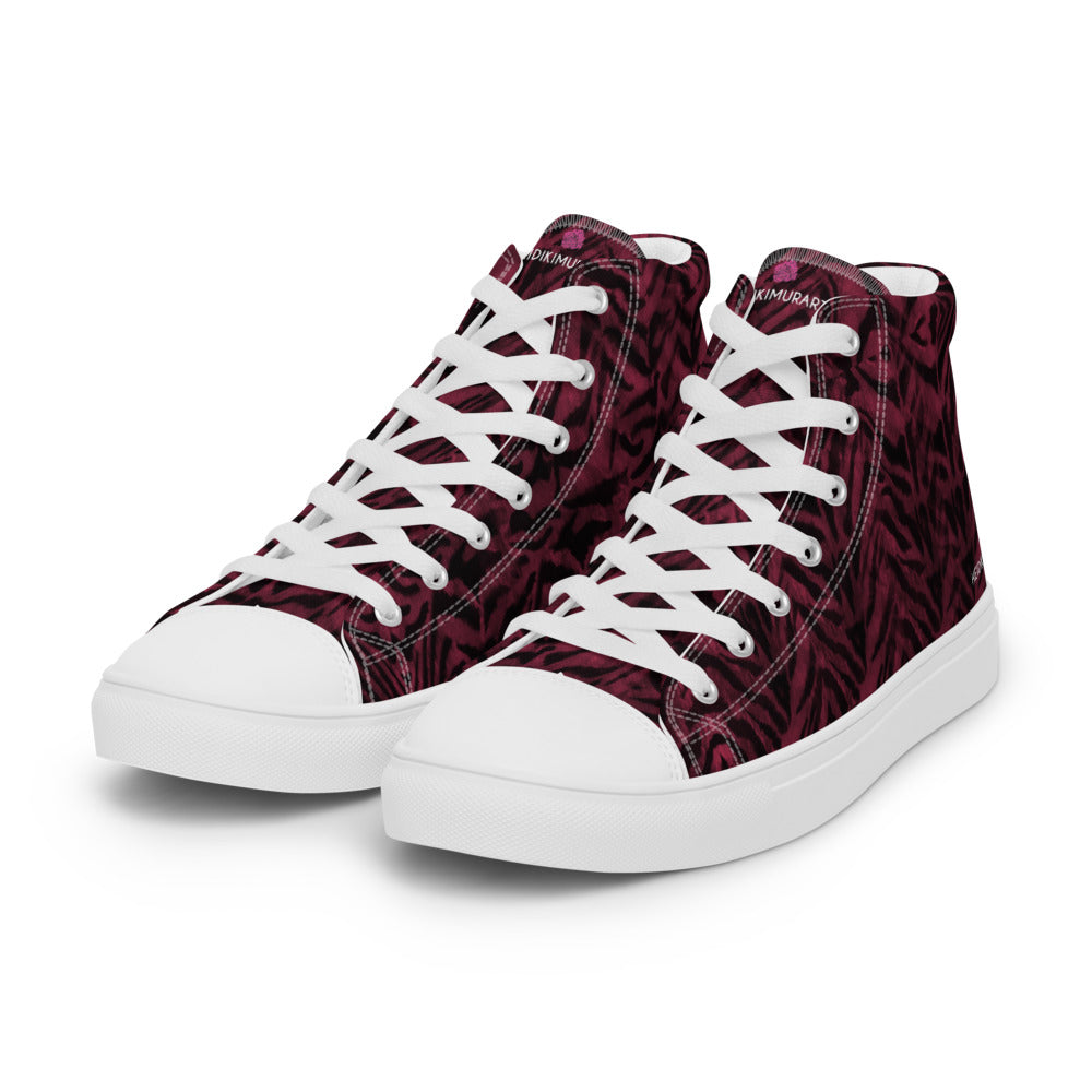 Red hot Tiger Stripe High Top Shoes