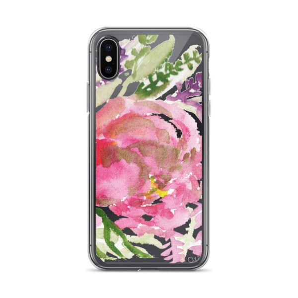 Light Pink Rose Flower Girlie Floral Print, iPhone Cellphone Phone Case- Made in USA-Phone Case-iPhone X-Heidi Kimura Art LLC