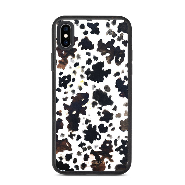 Cow Animal Print iPhone Case, Eco-friendly Biodegradable Phone Case-Heidi Kimura Art LLC-iPhone XS Max-Heidi Kimura Art LLC