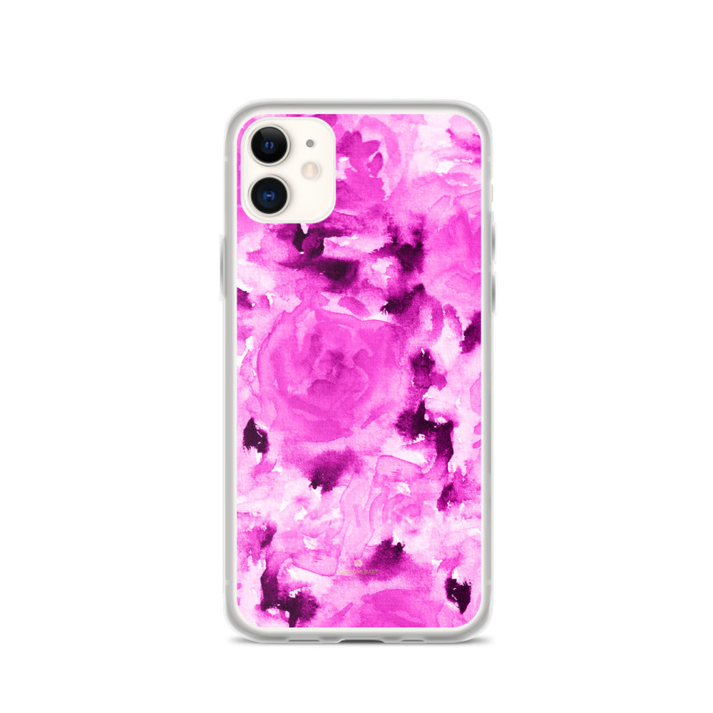 Floral Rose Print iPhone Case, BPA-Free Flexible Phone Case-Made in USA/EU-Heidi Kimura Art LLC-iPhone 11-Heidi Kimura Art LLC