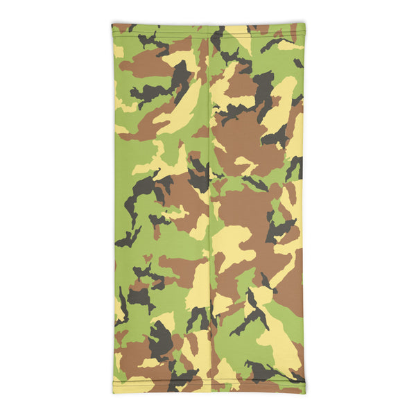 Green Camo Face Mask Coverings, Army Military Camouflage Print Luxury Premium Quality Cool And Cute One-Size Reusable Washable Scarf Headband Bandana - Made in USA/EU, Face Neck Warmers, Non-Medical Breathable Face Covers, Neck Gaiters, Non-Medical Face Coverings 