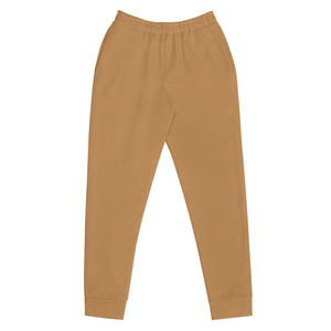 Tan Women's Joggers-Heidi Kimura Art LLC-XS-Heidi Kimura Art LLCTan Brown Yellow Women's Joggers, Solid Color Print Premium Printed Skinny Slit Fit Soft Women's Joggers Sweatpants -Made in EU (US Size: XS-3XL) Plus Size Available, Solid Coloured Women's Joggers, Soft Joggers Pants Womens, Brown Womens Joggers Casual Skinny Best Joggers