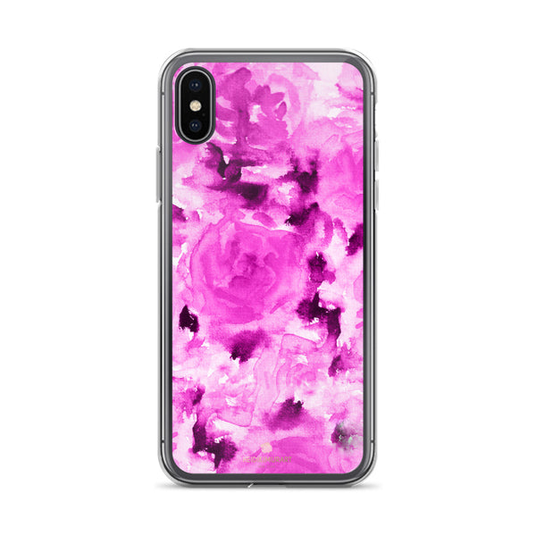 Candy Pink Rose Floral, iPhone X | 8 | 8+ | 7| 7+ |6/6S | 6+/6S+ Case- Made in USA-Phone Case-iPhone X-Heidi Kimura Art LLC