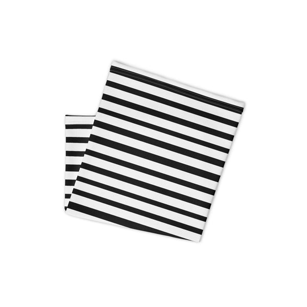 Black Stripes Face Mask Cover Shield, Reusable Washable Bandana-Made in USA/EU-Heidi Kimura Art LLC-Heidi Kimura Art LLC
