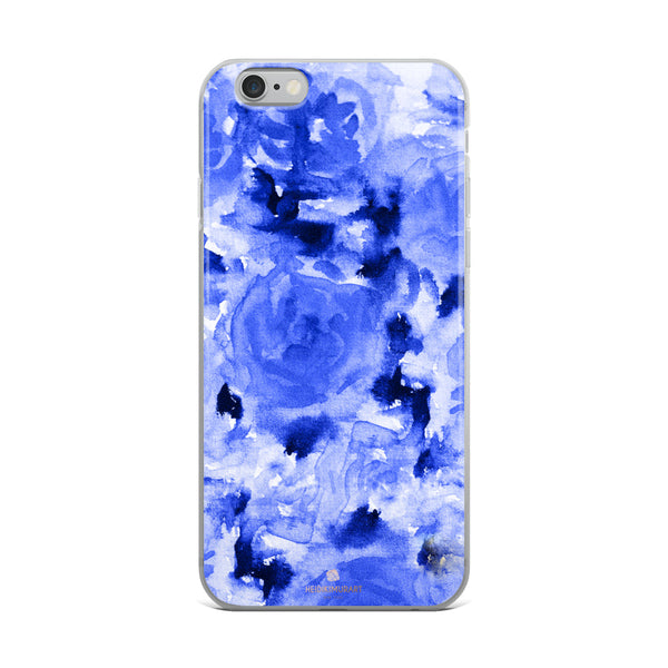 Sapphire Blue Floral Rose, iPhone X | XS | XR | XS Max | 8 | 8+ | 7| 7+ |6/6S | 6+/6S+ Case-Phone Case-iPhone 6 Plus/6s Plus-Heidi Kimura Art LLC