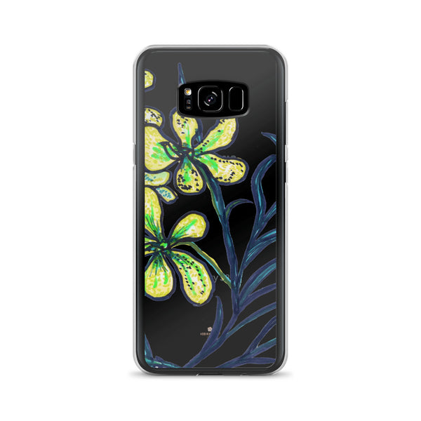 Yellow Orchid Samsung Case, Floral Print Phone Case-Printed in USA/EU-Heidi Kimura Art LLC-Samsung Galaxy S8+-Heidi Kimura Art LLC