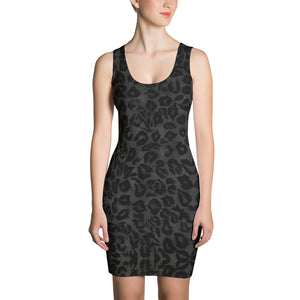 Black Leopard Animal Print Dress, Women's Designer Dress-Made in USA/EU-Heidi Kimura Art LLC-XS-Heidi Kimura Art LLC Black Leopard Animal Print Dress, Women's Designer Sleeveless Best Dress, Designer Bestselling Premium Quality Women's Sleeveless Dress-Made in USA (US Size: XS-XL)