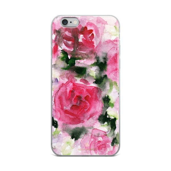 Pink Rose Floral Watercolor, iPhone X | XS | XR | XS Max | 8 | 8+ | 7| 7+ |6/6S | 6+/6S+ Case- Made in USA-Phone Case-iPhone 6 Plus/6s Plus-Heidi Kimura Art LLC