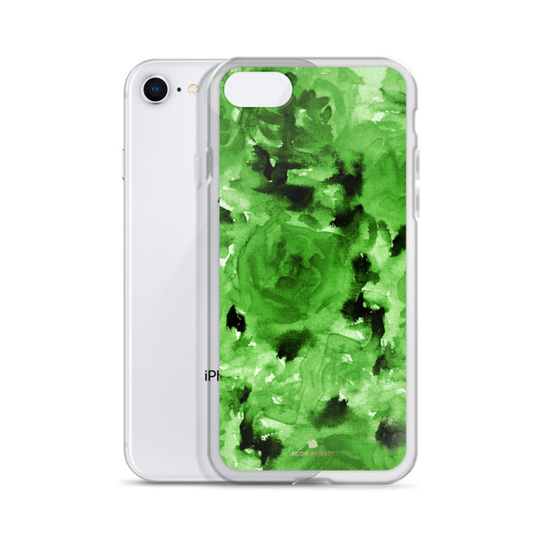Emerald Green Floral Rose, iPhone X | XS | XR | XS Max | 8 | 8+ | 7| 7+ |6/6S | 6+/6S+ Case- Made in USA-Phone Case-Heidi Kimura Art LLC
