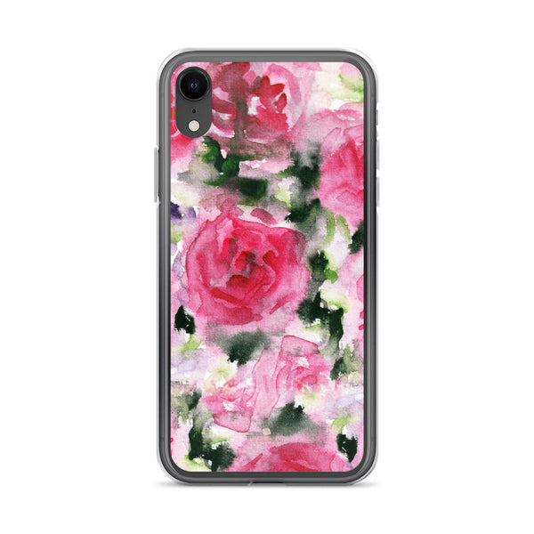 Pink Rose iPhone Case, Flower Floral Print Phone Case-Made in USA/EU-Heidi Kimura Art LLC-iPhone XR-Heidi Kimura Art LLC