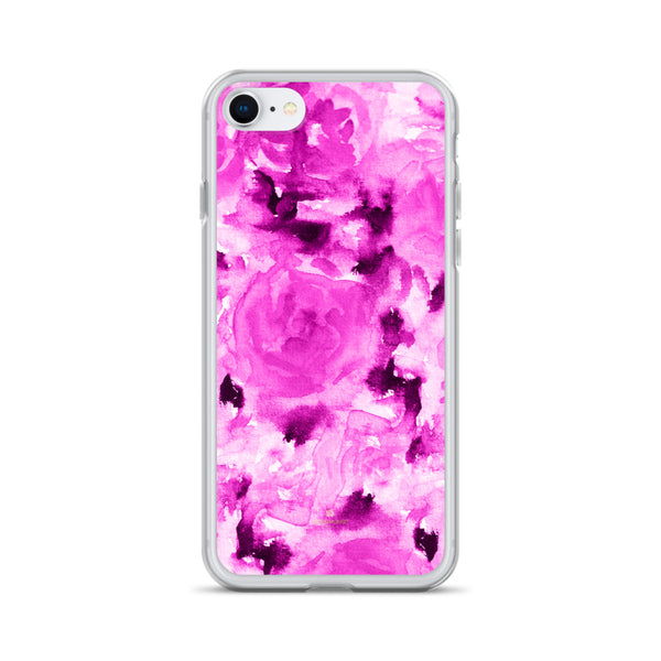 Floral Rose Print iPhone Case, BPA-Free Flexible Phone Case-Made in USA/EU-Heidi Kimura Art LLC-iPhone SE-Heidi Kimura Art LLC