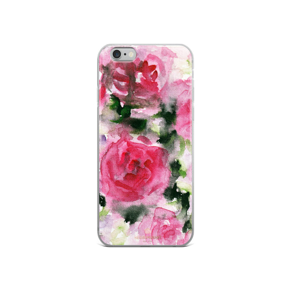 Pink Rose Floral Watercolor, iPhone X | XS | XR | XS Max | 8 | 8+ | 7| 7+ |6/6S | 6+/6S+ Case- Made in USA-Phone Case-iPhone 6/6s-Heidi Kimura Art LLC