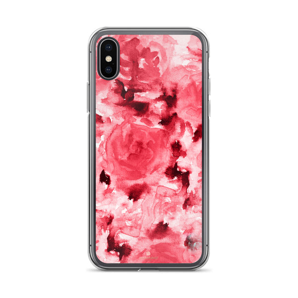 Ruby Red Rose Floral, iPhone X | XS | XR | XS Max | 8 | 8+ | 7| 7+ |6/6S | 6+/6S+ Case- Made in USA-Phone Case-iPhone X-Heidi Kimura Art LLC