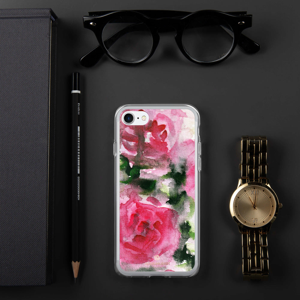 Spring French Pink Princess Rose Floral Print Girlie Cute iPhone Case - Made in USA-Phone Case-iPhone 7/8-Heidi Kimura Art LLC