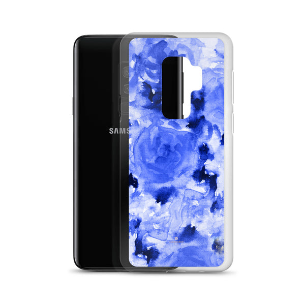 Blue Rose Floral Samsung Case, Flower Print Phone Case-Printed in USA-Heidi Kimura Art LLC-Heidi Kimura Art LLC