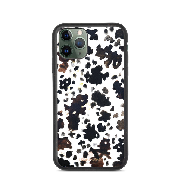 Cow Animal Print iPhone Case, Eco-friendly Biodegradable Phone Case-Heidi Kimura Art LLC-iPhone 11 Pro-Heidi Kimura Art LLC