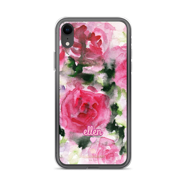 Pink Rose Personalized iPhone Case, Custom Case Phone Case-Heidi Kimura Art LLC-iPhone XR-Heidi Kimura Art LLC