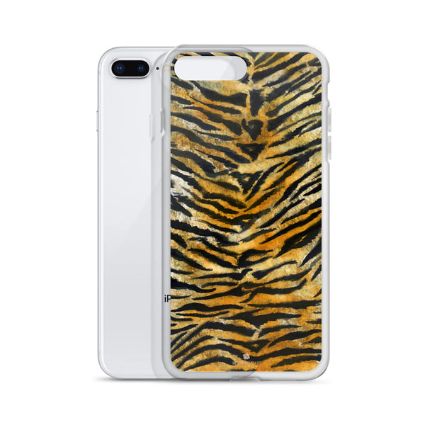 Faux Tiger Stripe Print, iPhone X | 8 | 8+ | 7| 7+ |6/6S | 6+/6S+ Case- Made in USA/Europe-Phone Case-Heidi Kimura Art LLC