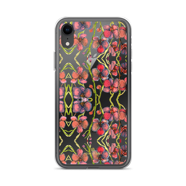 Red Orchids Print iPhone Case, Floral Orchid Phone Cases-Printed in USA/EU-Heidi Kimura Art LLC-iPhone XR-Heidi Kimura Art LLC