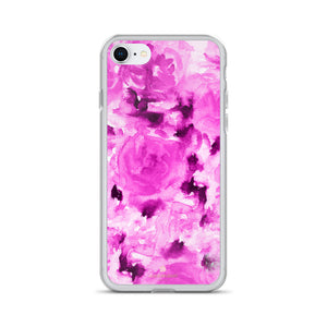 Candy Pink Rose Floral, iPhone X | 8 | 8+ | 7| 7+ |6/6S | 6+/6S+ Case- Made in USA-Phone Case-iPhone 7/8-Heidi Kimura Art LLC