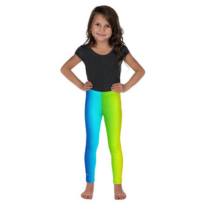 Vibrant Colorful Rainbow Ombre Print Premium Kid's Leggings- Made in USA/ EU-Kid's Leggings-2T-Heidi Kimura Art LLC