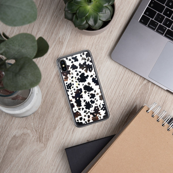 Cow Animal Print iPhone Case, BPA-Free Phone Case-Printed in USA/EU-Heidi Kimura Art LLC-Heidi Kimura Art LLC