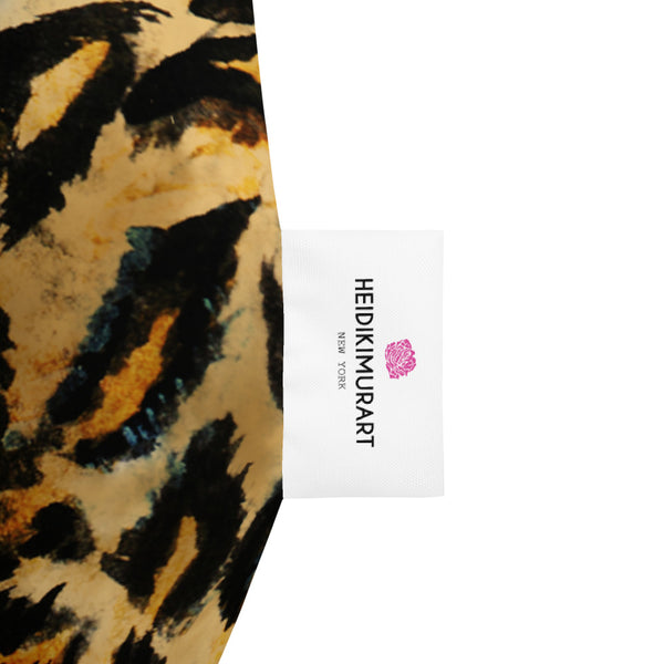 Brown Leopard Animal Print Water Resistant Polyester Bean Sofa Bag-Bean Bag-Heidi Kimura Art LLC