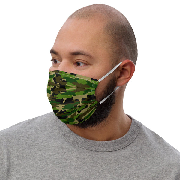 Green Camo Premium Face Mask-Heidikimurart Limited -Heidi Kimura Art LLC