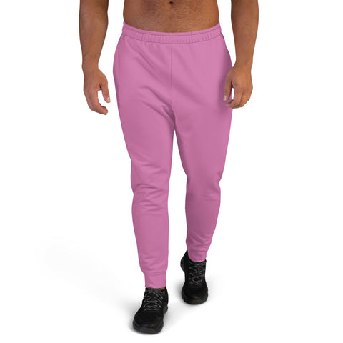 Pink Solid Color Premium Quality Men's Casual Sweatpants Joggers - Made in EU-Men's Joggers-XS-Heidi Kimura Art LLC