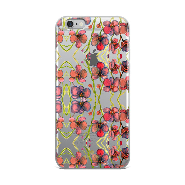 Red Orchids Print iPhone Case, Floral Orchid Phone Cases-Printed in USA/EU-Heidi Kimura Art LLC-iPhone 6 Plus/6s Plus-Heidi Kimura Art LLC