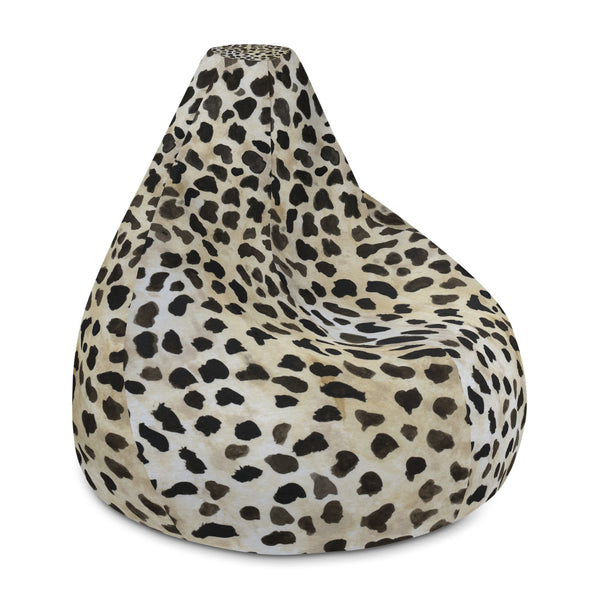 Brown Cow Animal Print Water Resistant Polyester Bean Sofa Bag - Made in Europe-Bean Bag-Heidi Kimura Art LLCBrown Cow Print Bean Bag, Brown Cow Animal Print Water Resistant Polyester Bean Sofa Bag W: 58"x H: 41" With Filling Or Bean Bag Cover Without Filling- Made in Europe