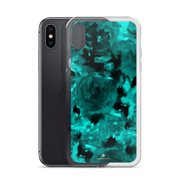 Coral Blue Rose Floral Watercolor, iPhone X | XS | XR | XS Max | 8 | 8+ | 7| 7+ |6/6S | 6+/6S+ Case- Made in USA-Phone Case-Heidi Kimura Art LLC