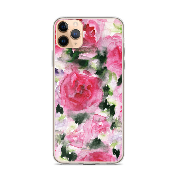 Pink Rose iPhone Case, Flower Floral Print Phone Case-Made in USA/EU-Heidi Kimura Art LLC-iPhone 11 Pro Max-Heidi Kimura Art LLC