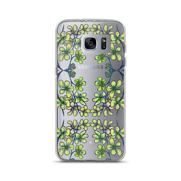 Yellow Orchid Samsung Case, Floral Print Phone Case-Printed in USA/EU-Heidi Kimura Art LLC-Samsung Galaxy S7 Edge-Heidi Kimura Art LLC