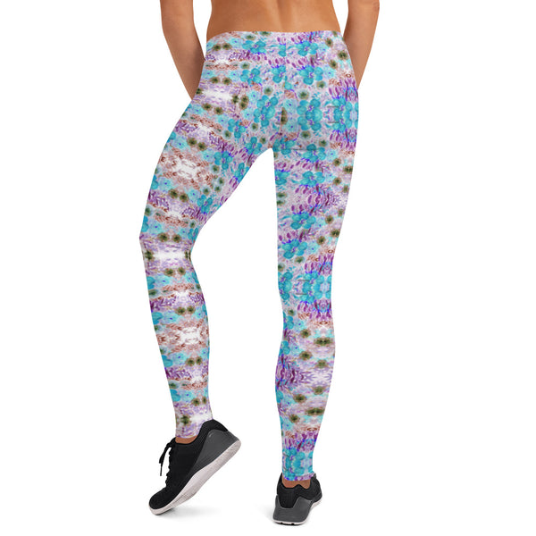 Floral Print Ladies Leggings-Heidikimurart Limited -Heidi Kimura Art LLC