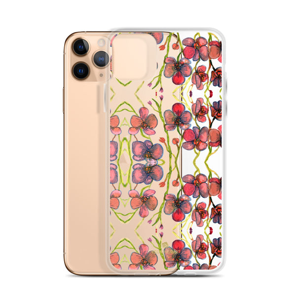 Red Orchids Print iPhone Case, Floral Orchid Phone Cases-Printed in USA/EU-Heidi Kimura Art LLC-Heidi Kimura Art LLC