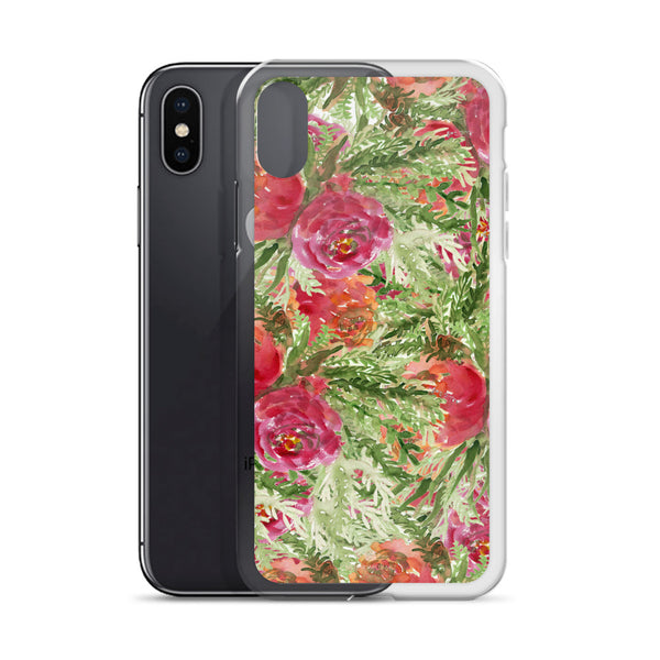 Red Garden Floral Rose, iPhone X | XS | XR | XS Max | 8 | 8+ | 7| 7+ |6/6S | 6+/6S+ Case- Made in USA-Phone Case-Heidi Kimura Art LLC