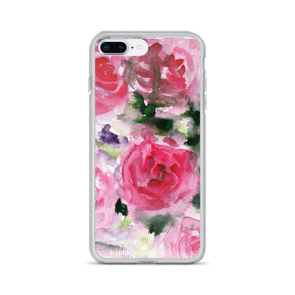 Pink French Rose Bouquet, iPhone X | XS | XR | XS Max | 8 | 8+ | 7| 7+ |6/6S | 6+/6S+ Case- Made in USA-Phone Cases-iPhone 7 Plus/8 Plus-Heidi Kimura Art LLC