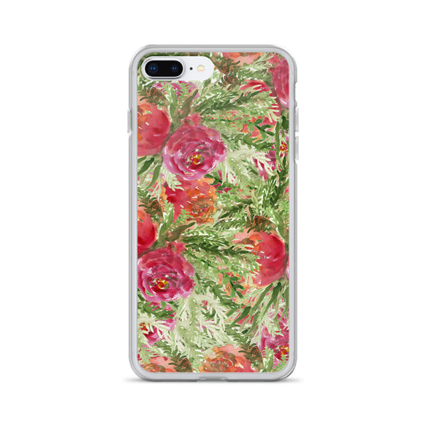 Red Garden Floral Rose, iPhone X | XS | XR | XS Max | 8 | 8+ | 7| 7+ |6/6S | 6+/6S+ Case- Made in USA-Phone Case-iPhone 7 Plus/8 Plus-Heidi Kimura Art LLC