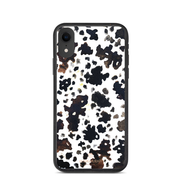 Cow Animal Print iPhone Case, Eco-friendly Biodegradable Phone Case-Heidi Kimura Art LLC-iPhone XR-Heidi Kimura Art LLC