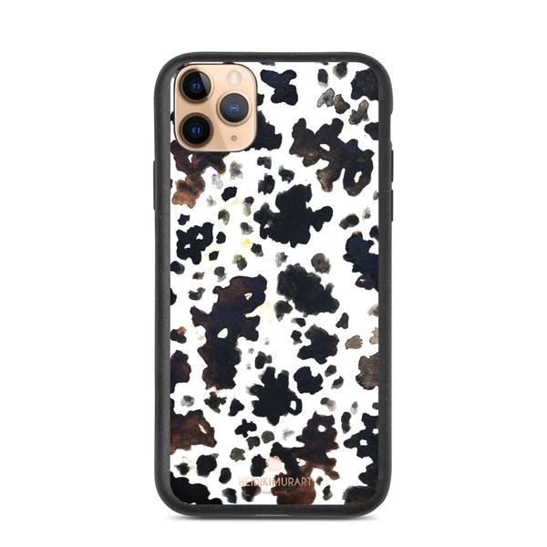 Cow Animal Print iPhone Case, Eco-friendly Biodegradable Phone Case-Heidi Kimura Art LLC-iPhone 11 Pro Max-Heidi Kimura Art LLC