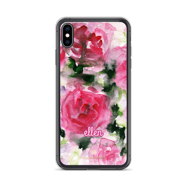 Pink Rose Personalized iPhone Case, Custom Case Phone Case-Heidi Kimura Art LLC-iPhone XS Max-Heidi Kimura Art LLC