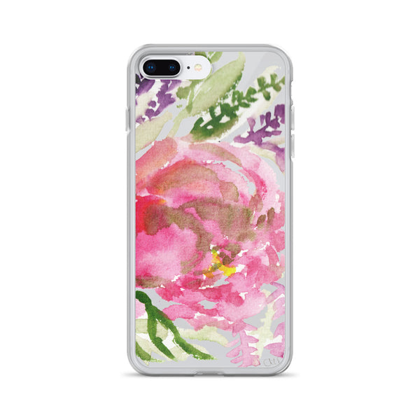 Light Pink Rose Flower Girlie Floral Print, iPhone Cellphone Phone Case- Made in USA-Phone Case-iPhone 7 Plus/8 Plus-Heidi Kimura Art LLC