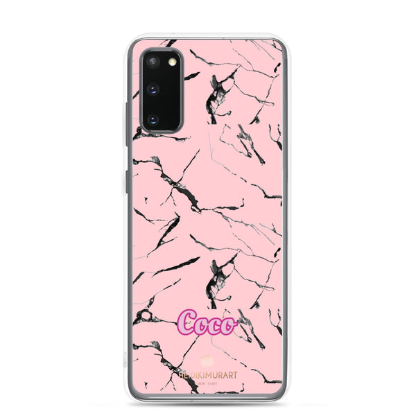 Pink Marble Personalized Samsung Case, Custom Name iPhone Case-Heidi Kimura Art LLC-Samsung Galaxy S20-Heidi Kimura Art LLC