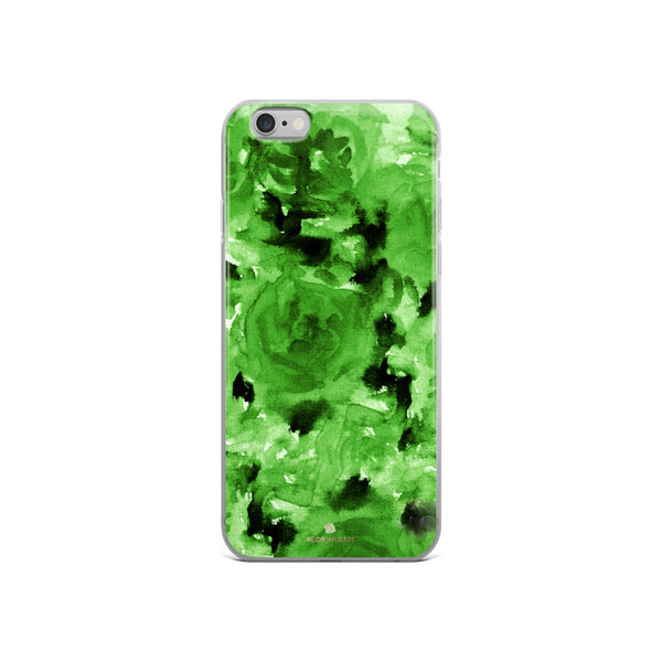 Emerald Green Floral Rose, iPhone X | XS | XR | XS Max | 8 | 8+ | 7| 7+ |6/6S | 6+/6S+ Case- Made in USA-Phone Case-iPhone 6/6s-Heidi Kimura Art LLC